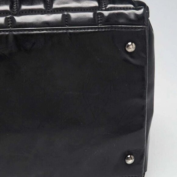 Chanel Black Quilted Vinyl Large Frozen Tote Bag - Picture 4 of 12